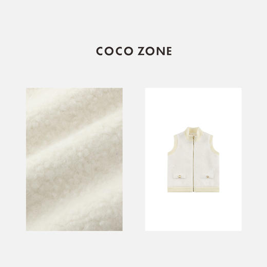 COCO ZONE 秋冬设计感假口袋立领拉链无袖马甲CC2D3329 商品图2