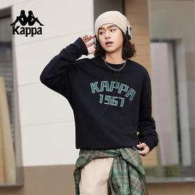Kappa卡帕背靠背针织套头衫男2024新款运动长袖上衣休闲圆领卫衣K0E72WT01D