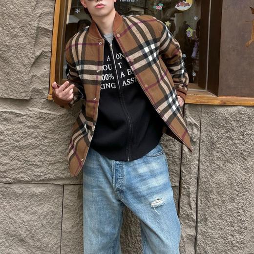 巴家 格纹羊毛飞行员夹克（JN） 商品图2