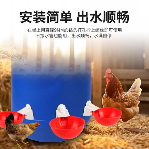 华畜鸡用饮水器养鸭鹅用乳头式钢球连体饮水器喂鸡喝水神器 商品图2