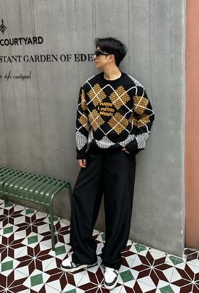 罗家 高克重提花针织圆领（JN）