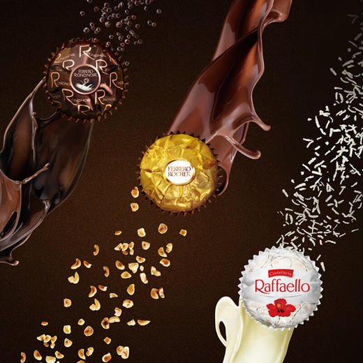 费列罗臻品巧克力制品糖果礼盒15粒装162g/042806 三种口味15粒心形礼盒 商品图1