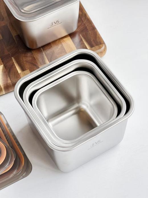 【意大利 JVS 304不锈钢保鲜盒】 🔺食品级304不锈钢一体成型，不怕氧化、不怕摔 🔺微真空，带气阀，更保鲜 商品图1