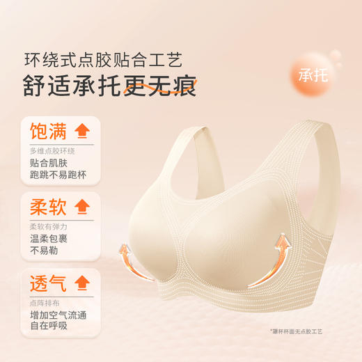 【无痕系列 主推款】奶糖派 软支撑云托max无痕背扣背心式文胸 商品图3