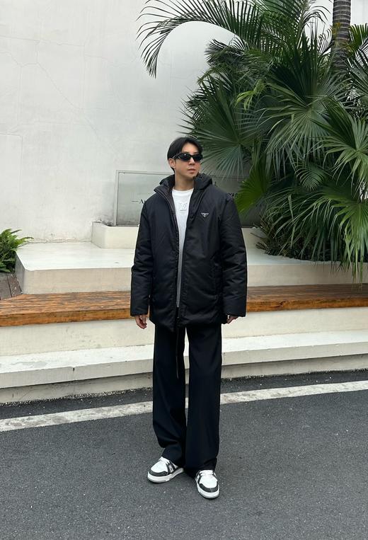 P家 双面穿 中长款 尼龙连帽羽绒服（JN） 商品图2