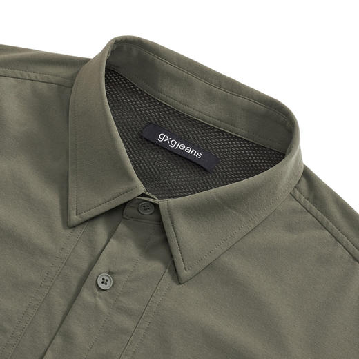 gxg.jeans男装夏季休闲翻领短袖衬衫JEX12301382 商品图2