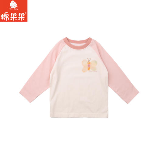 棉果果春季新品商场同款女童撞色拼接长袖T恤M122140225087 商品图0