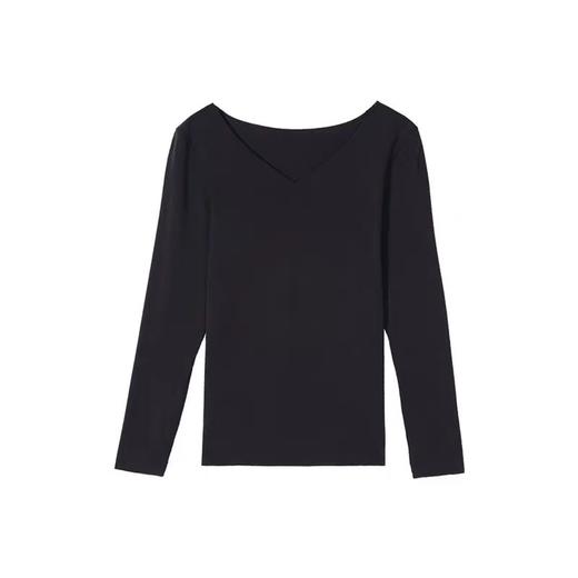 安莉芳专柜打底上衣女宽松长袖V领舒适打底衫秋季暖肤衣ED00263 商品图3