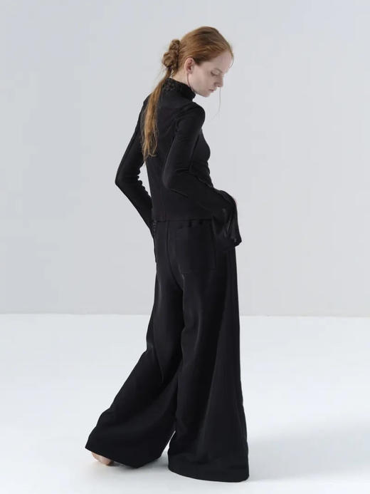 ranyepersonal｜pants 斜纹廓形黑色长裤  [ 黑TOUCH24TR01-1 ] 商品图2