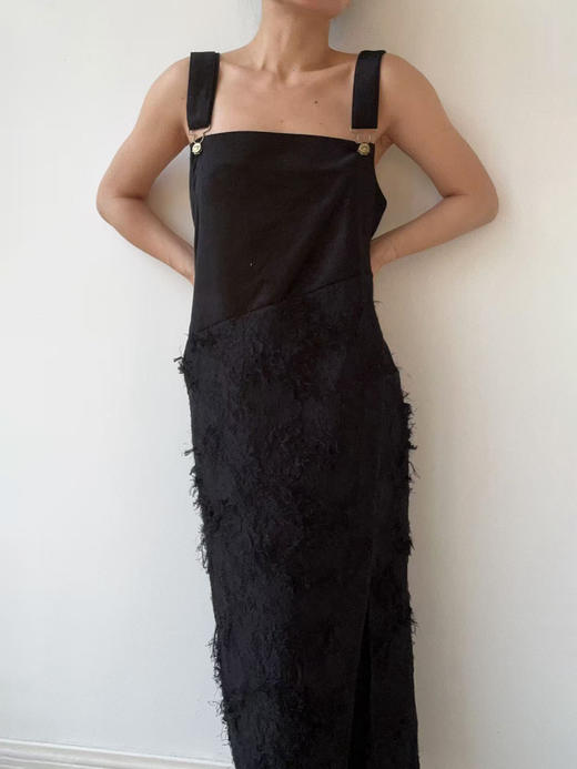 jamproof | 丝麻海草背带裙 [ 黑 ] 商品图1