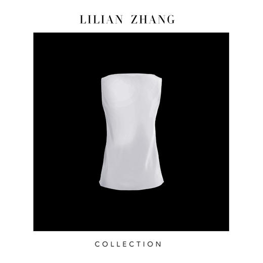 LILIAN ZHNAG 定制—都市力量——极简通勤白色立体剪裁背心 2402030 商品图1