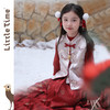 littletime中国风女童套装秋冬红色汉服新中式年服三件套 商品缩略图3