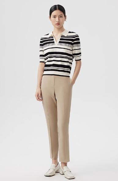 朗姿条纹POLO衫套头针织衫LCEK05KPR451W11 商品图2