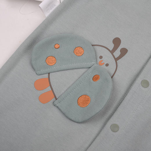 棉果果春季新品商场同款男童撞色拼接卡通纯棉假两件对开连体衣M112722225131 商品图2