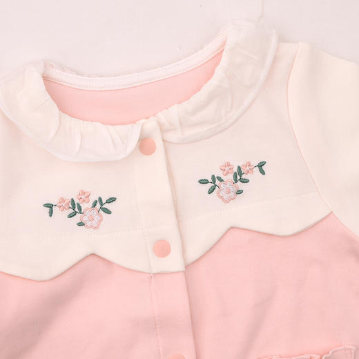 棉果果春季新品商场同款女童纯棉假两件对开连体衣M122722225092 商品图4