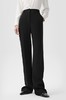 朗姿 黑色醋酸直筒长裤女高腰通勤阔腿西装LCEK05WPT159B11 商品缩略图0