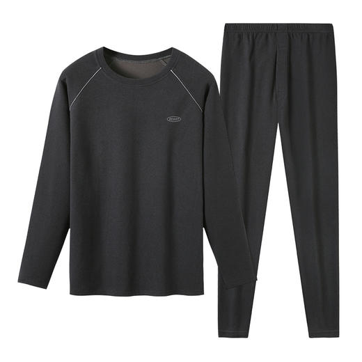 保暖内衣男士修身冬季双面磨绒青年学生羊毛蚕丝秋衣秋裤套装 商品图4