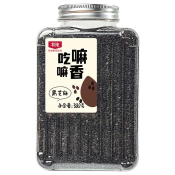 北纯黑芝麻生芝麻粒粒饱满瓶装380g（高钙、高锌、高膳纤等） /粮油调味 /杂粮 /谷米类 商品图5