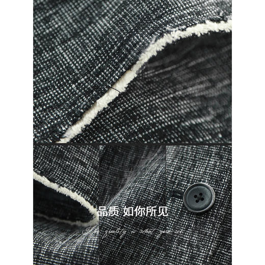 COCOBELLA轻奢撞色镶边毛边马夹商务休闲无领西装马甲WS3010 商品图3