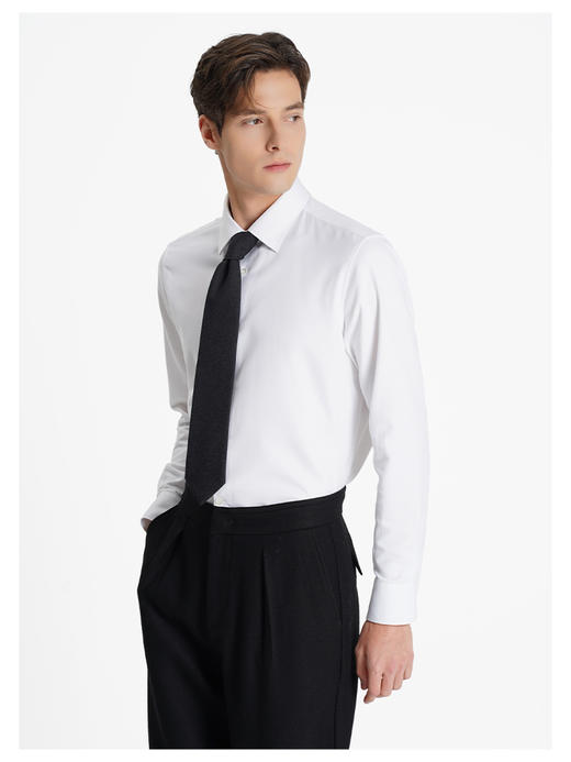 callisto白色聚酯纤维混纺长袖衬衫 商品图3