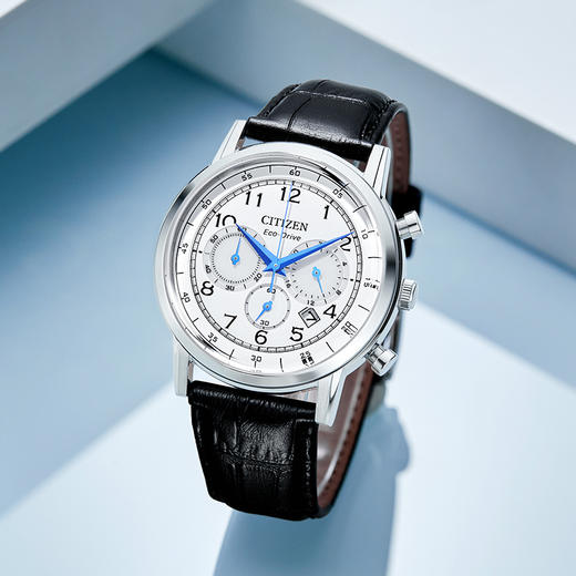 西铁城/CITIZEN光动能系列多功能皮带商务男表CA4630-02A 商品图5