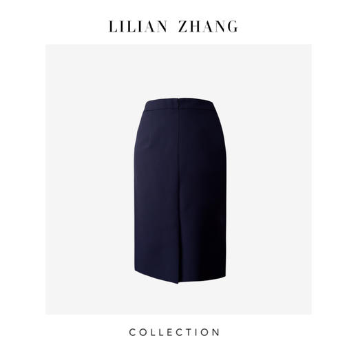 LILIAN ZHNAG 定制—都市力量——天丝羊毛藏青色西装半裙 2403018 商品图2