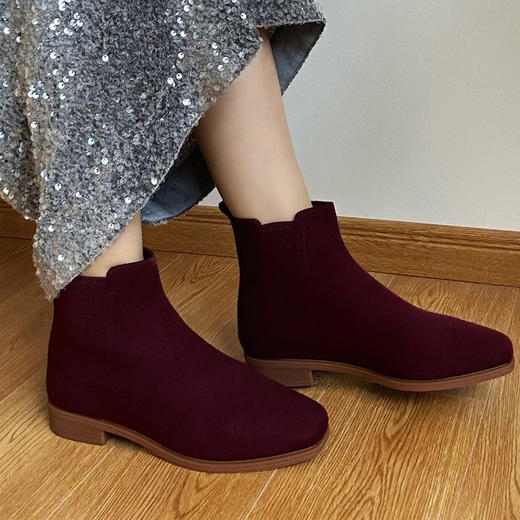 【轻便舒适 表面防泼水】WayneFlex韦恩 女士羊毛混纺飞织切尔西平底鞋WF6270（工作日72小时发货） 商品图9