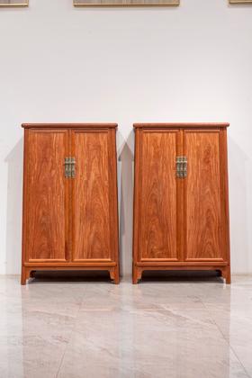 红桥红  家具严选  缅甸花梨（大果紫檀）【 125 明式素面 小圆角柜】