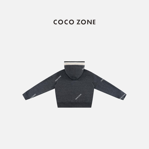 COCO ZONE 冬季学院风撞色边连帽单排扣外套CC1D2877 商品图1