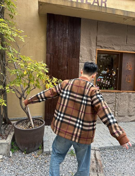 巴家 格纹羊毛飞行员夹克（JN） 商品图3