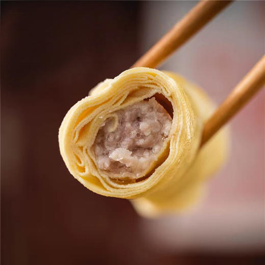 【锅汇食材】新鲜黑猪肉千张百叶包 方便速食锁鲜半成品特产 豆腐皮卷手工240g*4盒 商品图3
