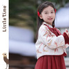 littletime女童秋冬套装2024新款红色新年服中国风棉服纱裙两件套 商品缩略图2