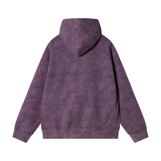 秋冬季新款时尚个性扎染斜拉链连帽卫衣百搭高级小众设计情侣上衣 商品图4