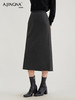 【浪漫气质】阿菁娜法式优雅轻奢羊驼毛直筒半身裙F29D213030 商品缩略图0