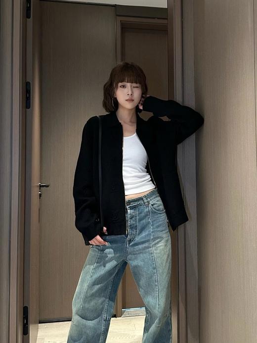 驴家 立体暗纹浮雕 毛织外套（JN） 商品图0