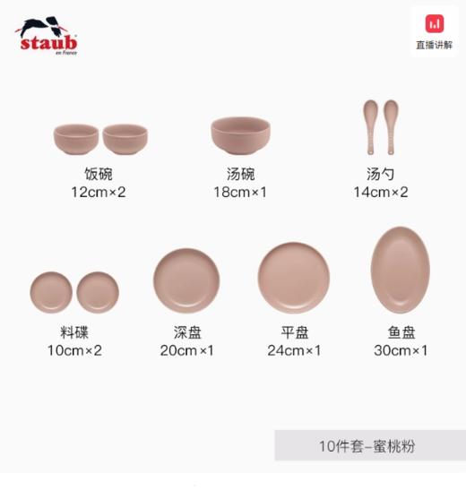 【柏联B1】STAUB 10件套瓷器（满2000元包邮） 商品图4