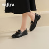 Safiya/索菲娅2025春学院风深口粗跟金属扣百搭休闲英伦乐福鞋SFD1112143 商品缩略图4