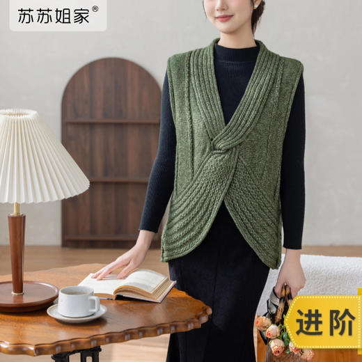 苏苏姐家乐妍背心手工diy编织棒针毛线团材料包 商品图0