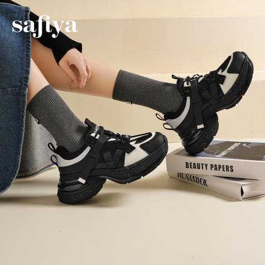 Safiya/索菲娅2025春时尚百搭透气网面机能厚底运动老爹鞋 SFD1112026 商品图1