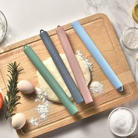 硅胶擀面杖25cm   家用带刻度揉面杖打肉馅饺子皮工具