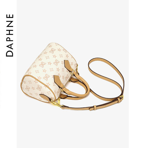 【达芙妮】百搭印花时尚女士单斜挎枕头包DFN10243白色 商品图6