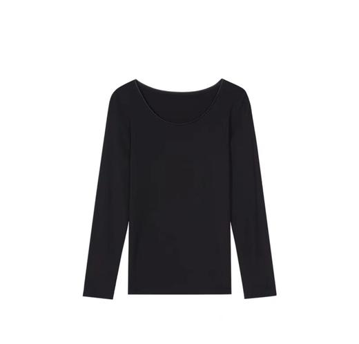 安莉芳冬季薄款圆领暖肤衣上装女士舒适修身打底衫暖肤衣ED00237 商品图3