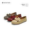 natursun英伦乐福鞋女春季复古皮扣超软小羊皮平底一脚蹬单鞋N25120816 商品缩略图4