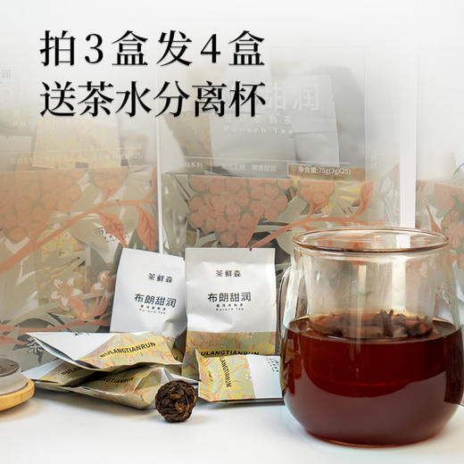 布朗甜润 布朗山古树熟茶 3克龙珠 拍3发4送杯子 熟茶【森之味】 商品图2
