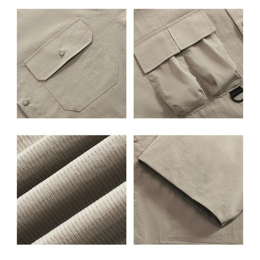 gxg.jeans男装夏季简约翻领短袖衬衫JEX12301902 商品图3