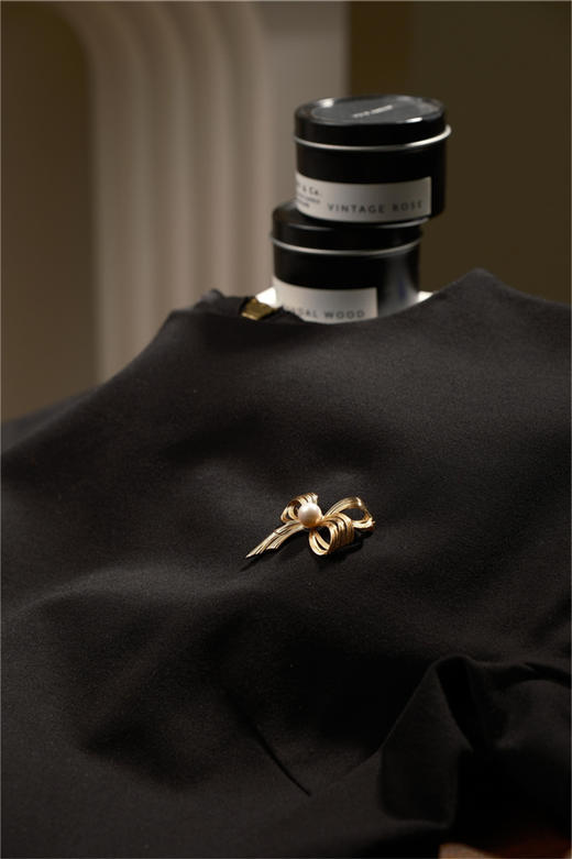 丝带结 珍珠胸针 商品图1