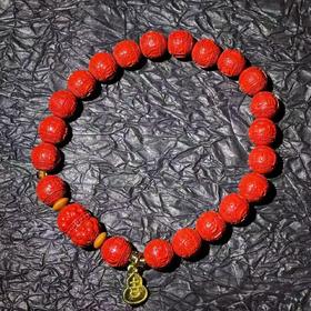 LDSL4045 0.8回纹六字并蒂莲手串