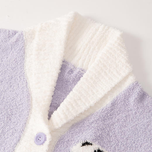 洁丽雅新款半边绒睡衣女冬季珊瑚绒加绒蓄热秋冬可外穿家居服套装 商品图8