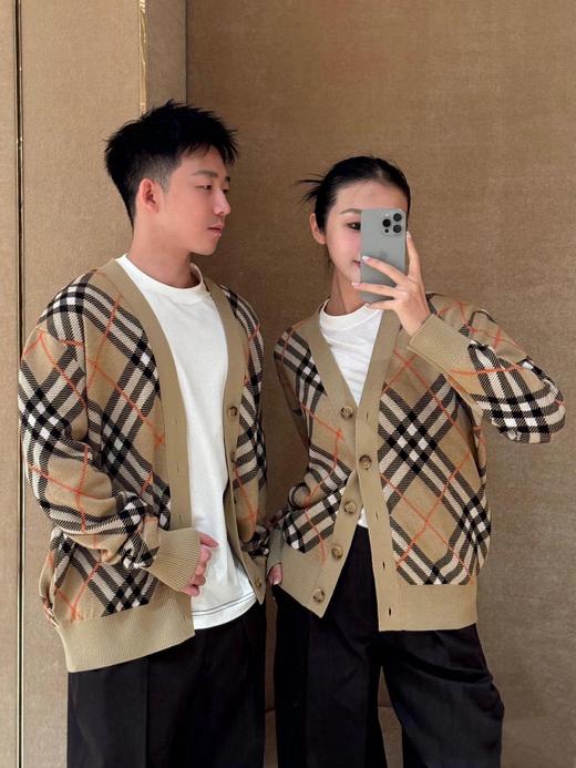 巴家 秋冬新款格纹羊毛马海毛混纺开衫➕圆领（JN） 商品图0