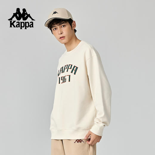 Kappa卡帕背靠背针织套头衫男2024新款运动长袖上衣休闲圆领卫衣K0E72WT01D 商品图4